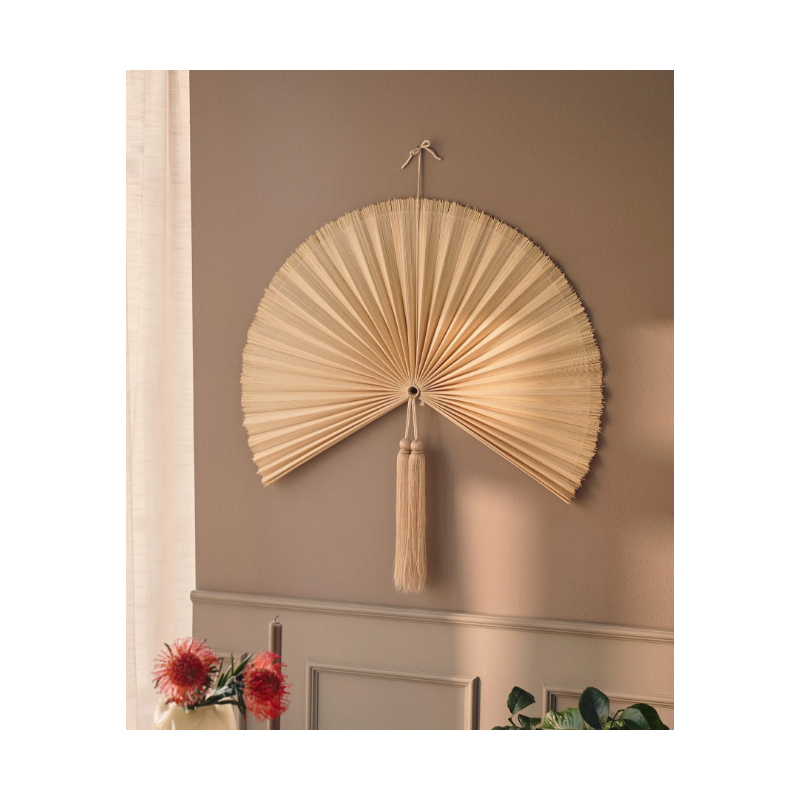 Eventail mural en bambou et bois d'acacia my store